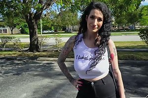 Bitch With Tattooed Back Arabelle Raphael Is Fucked Anally After Steamy Blowjob And Titjob
